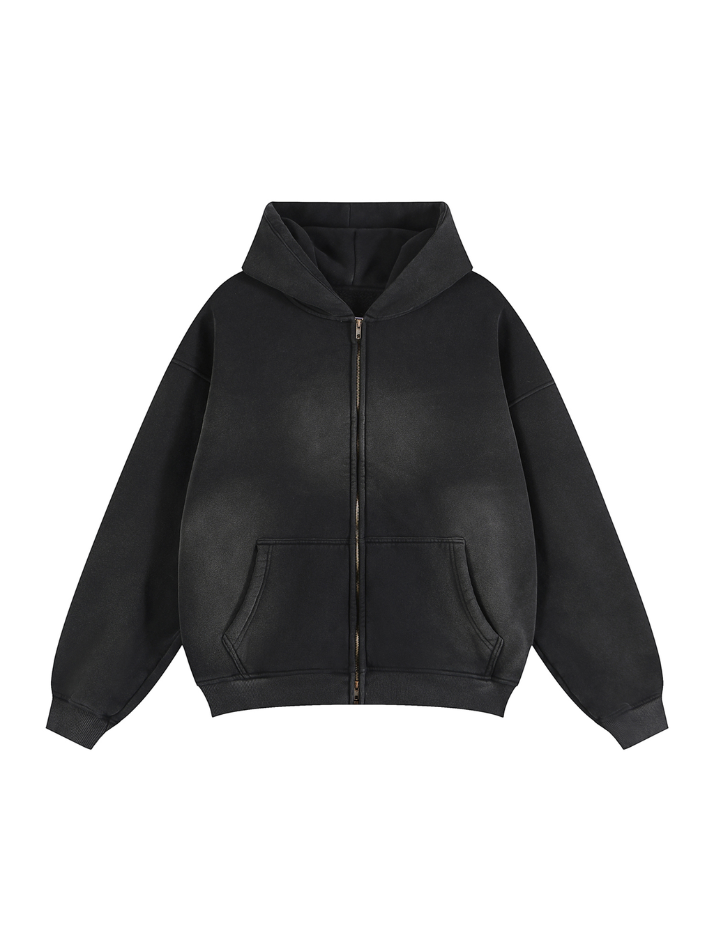Sunfade Two-way Zip up Fleece Hoodie